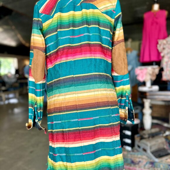 Tasha Polizzi Collection Serape Stripe Shirt Dress - Picture 5 of 7